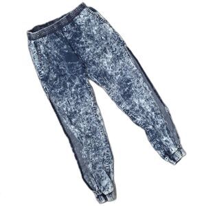 VIP Acid Washed Slit Leg Parachute Pants Size Small